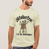 浴室があるところおもしろいなオクトーバーフェスト Tシャツ (正面)
