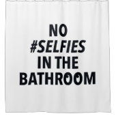 浴室にセルフィーなしおもしろい シャワーカーテン (正面)