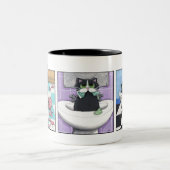 浴室のおどけ#1のマグ ツートーンマグカップ (中央)