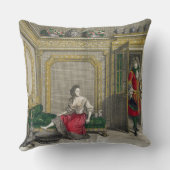 浴室のために衣服をとっている女性出版されたc.1688-90 クッション (裏面)