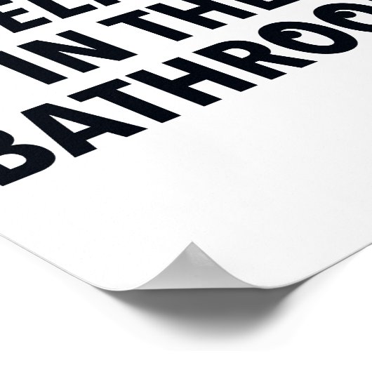 浴室のサインにselfiesなし ポスター (角)