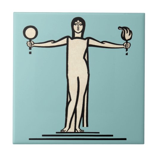 浴室のタイルのヴィンテージのフランス人のアールデコ タイル (正面)