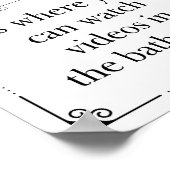 浴室のデコのホームウォッチおもしろいビデオ ポスター (角)