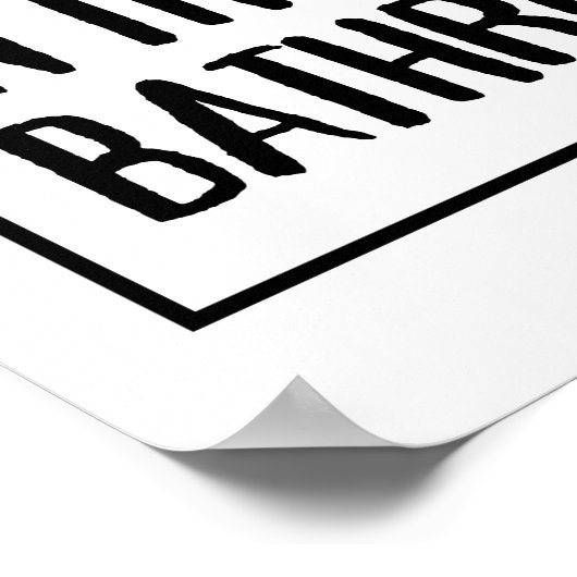 浴室のポスターにはセルフィーは載っていない ポスター (角)