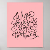 浴室のポスターを前から後おもしろいろに拭く ポスター (正面)