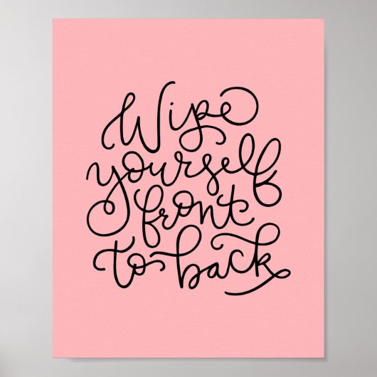 浴室のポスターを前から後おもしろいろに拭く ポスター (正面)