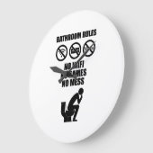 浴室のルール ラージ壁時計 (傾斜)