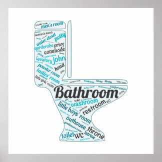 浴室のワードアートポスターとは ポスター