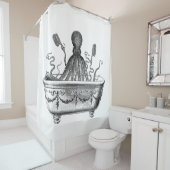 浴室のヴィンテージのタコが付いているシャワー・カーテン シャワーカーテン (インサイチュ)