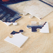 浴室のヴィンテージの女性 ジグソーパズル (側面)