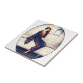 浴室のヴィンテージの女性 タイル (側面)