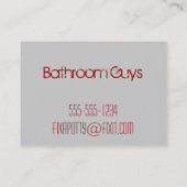 浴室の建築のヴィンテージの名刺 名刺 (裏面)