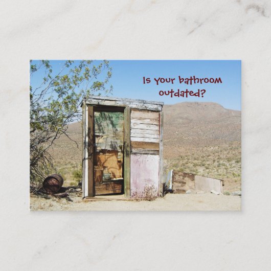 浴室の建築のヴィンテージの名刺 名刺 (正面)