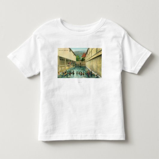 浴室の泳ぐ人の眺め トドラーTシャツ (正面)
