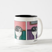 浴室の至福v.1 -猫のマグ ツートーンマグカップ (正面右)