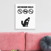 浴室の規則 キャンバスプリント (インサイチュ (リビング))
