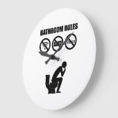 浴室の規則 ラージ壁時計 (傾斜)