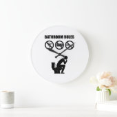 浴室の規則 ラージ壁時計 (ホーム)