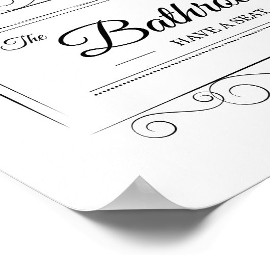 浴室はシートアートを備えおもしろいている ポスター (角)