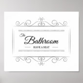 浴室はシートアートを備えおもしろいている ポスター (正面)