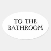 浴室へ 楕円形シール (正面)