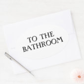 浴室へ 楕円形シール (封筒)