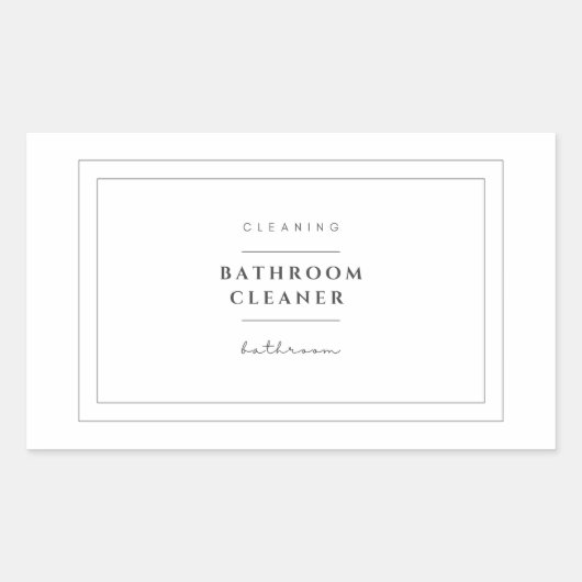 浴室クリーナーラベルシール 長方形シール (正面)