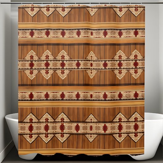 浴室シャワーカーテン横素朴スタイル シャワーカーテン