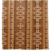 浴室シャワーカーテン素朴垂直スタイル シャワーカーテン (正面)