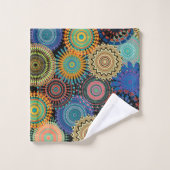 浴室タオルセットをくまなく曼荼羅 バスタオルセット (ウォッシュタオル)