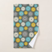 浴室タオルセット、灰色のデイジー バスタオルセット (ハンドタオル)