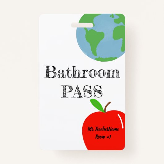 浴室パパーソナライズされたス バッジ (正面)