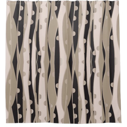 浴室モダン用白黒シャワーカーテン シャワーカーテン (正面)