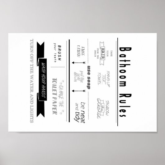 浴室ルール ポスター (正面)