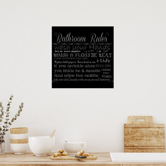 浴室ルール ポスター (キッチン)