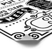 浴室ルール |引用された壁の装飾ポスター ポスター (角)