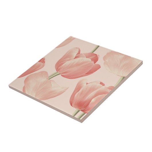 浴室床クラシック用のチューリップセラミックタイル タイル (側面)