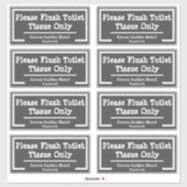 浴室洗い流しトイレ紙のみ シール (シート)