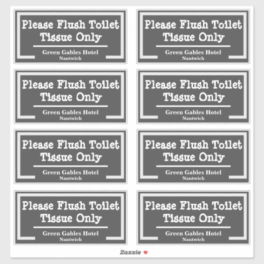 浴室洗い流しトイレ紙のみ シール (シート)