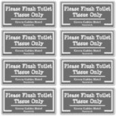 浴室洗い流しトイレ紙のみ シール (正面)