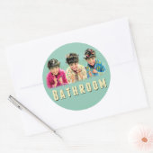 浴室移動箱梱包ラベルシール ラウンドシール (封筒)