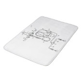 浴室配管特許プリント バスマット (アングル)