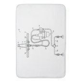 浴室配管特許プリント バスマット (正面縦)