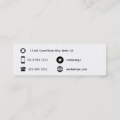 浴室、イギリスのスカイライン スキニー名刺 (裏面)