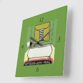 浴室 スクエア壁時計 (傾斜)