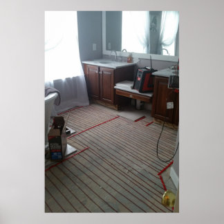 浴室DIY加熱フローリング ポスター
