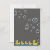 浴時間ゴムダッキー(アヒルちゃん)誕生日招待状 招待状 (裏面)