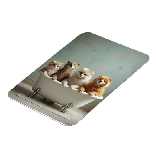 浴槽おもしろい内の動物 マグネット (左側)