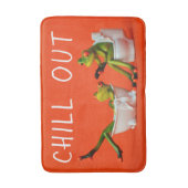 浴槽でリラックスする冷たいおもしろいなカップル バスマット (正面縦)