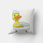 浴槽と泡で入浴するアヒル クッション (裏面)